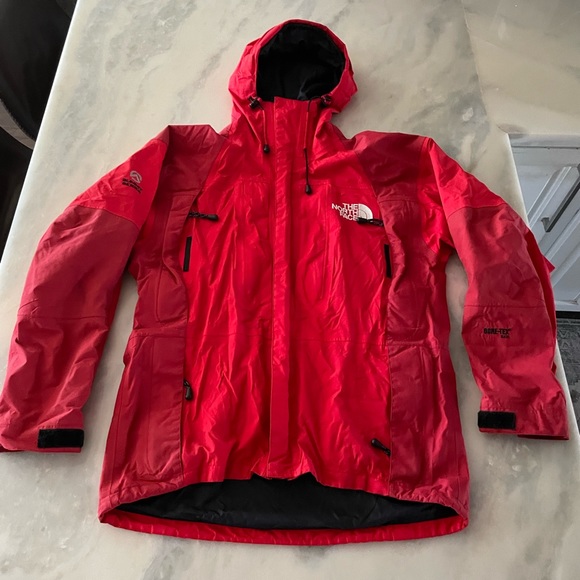 Vintage 90's The North Face Goretex Summit Series Red Black Parka Jacket - Picture 8 of 16